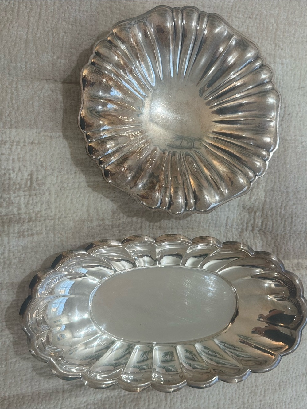 |Reed & Barton| Silver Plated Scalloped Serving Dishes
